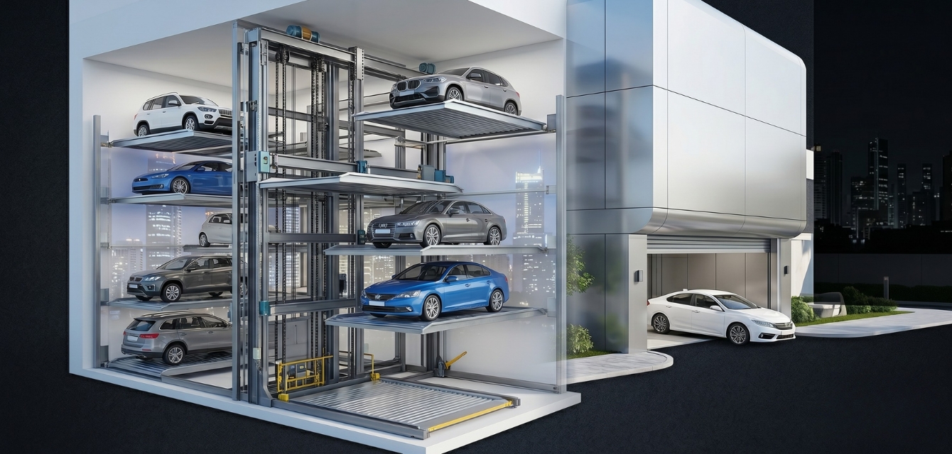 2-7 Level Puzzle Parking System Installation